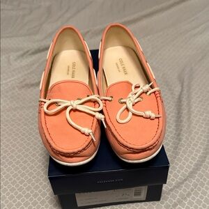 Cole Haan Women's Coral Loafers with Cream Accents